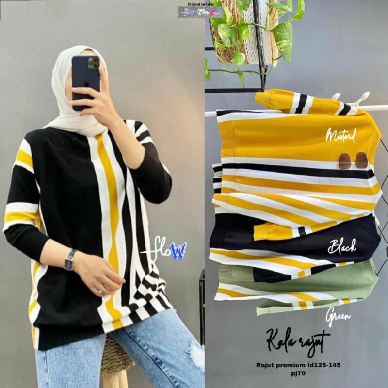 KALA RAJUT BY FLOW ELMIRA (BLOUSE RAJUT) Blouse muslimah rekomeded