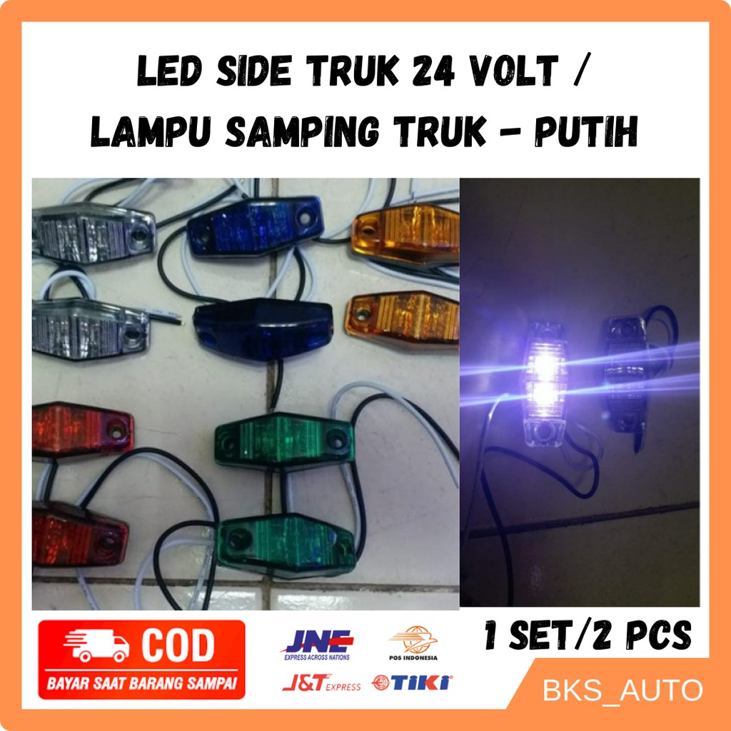 LED SIDE TRUK 24 VOLT / LAMPU SAMPING TRUK - PUTIH