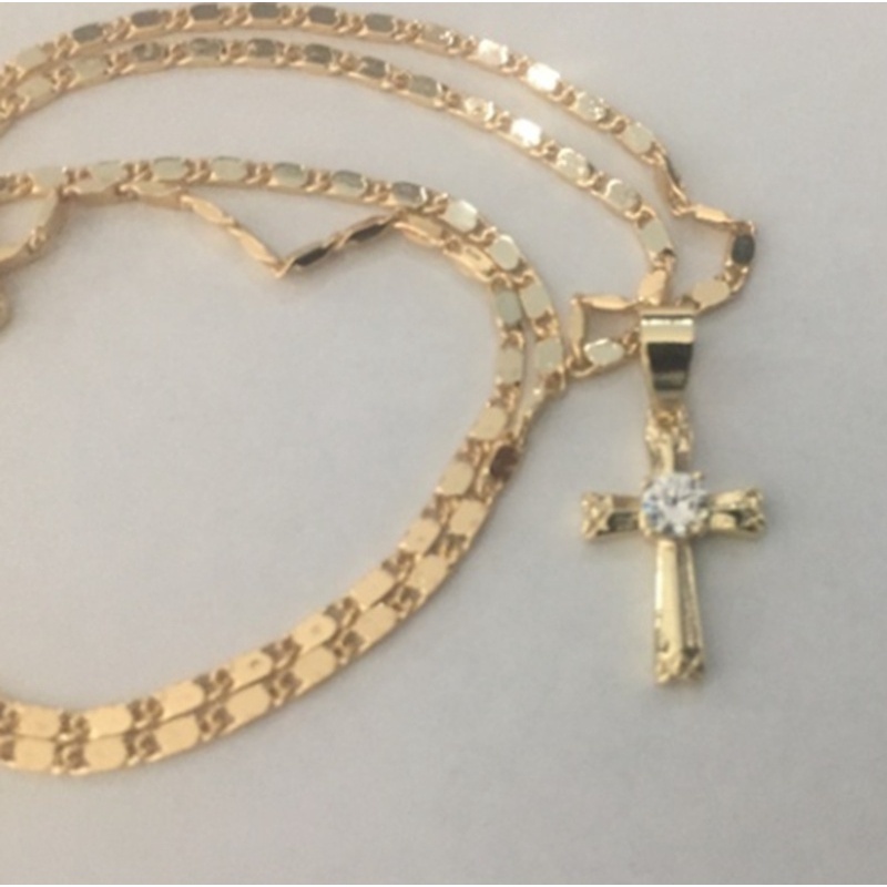 Kalung Liontin Jimat Bentuk Hati Virgin Mary Lapis Emas 18K Gaya Klasik