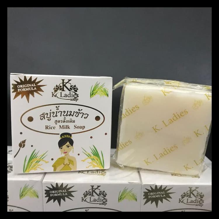 

K Ladies Rice Milk Soap Bpom - Sabun Susu Beras Thailand Bpom Kode 1150