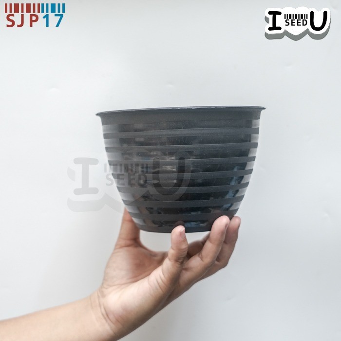 Pot Hitam 15cm Motif Tawon No.17 - SJP