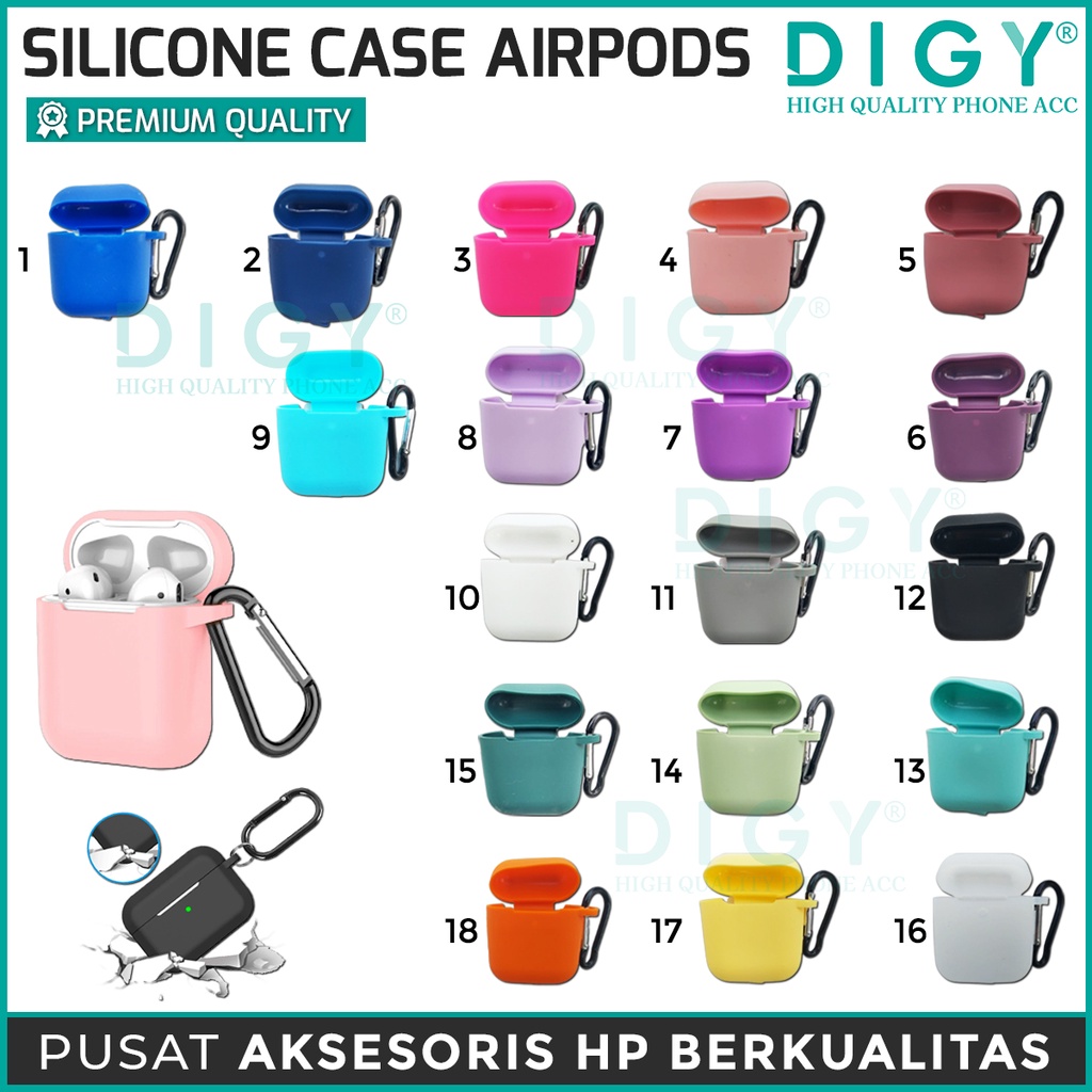 [ Seri I ] Promo Termurah Casing Silikon Lembut Airpods  Case sudah plus ring Packing Polybag