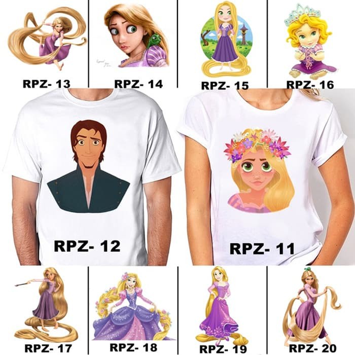 Kaos / Baju RAPUNZEL DEWASA 30 DESAIN (FREE TULISAN/NAMA)