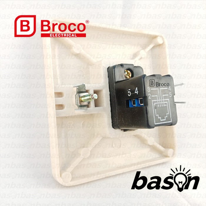 BROCO 5171 New Gee RJ11 Telephone Socket Outlet - Soket Telepon
