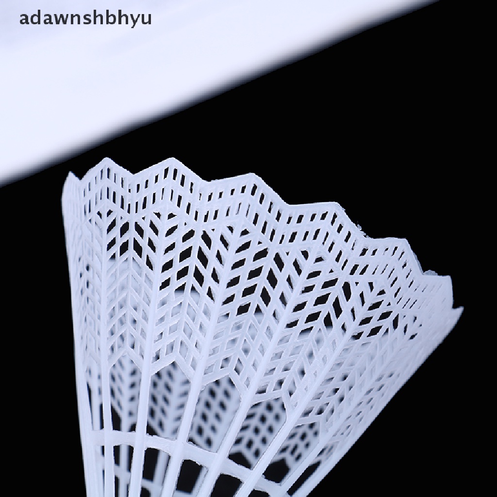 [adawnshbhyu] 12pcs Shuttlecock Bola Badminton Plastik Putih Olahraga Training Sport