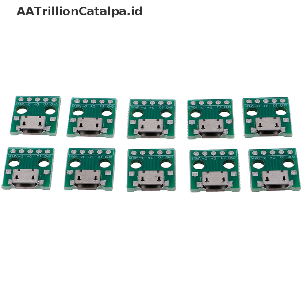 10 Pcs Papan Konverter Konektor PCB MICRO USB Ke DIP Adapter 5 Pin Female