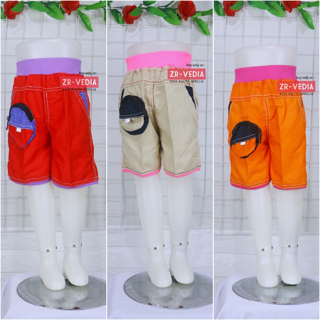 Ruby Pants uk Bayi - 2 Tahun / Celana Pendek Anak Laki Perempuan Short Cowok Adem Murah Polos Import Kiosbalitaaprillia