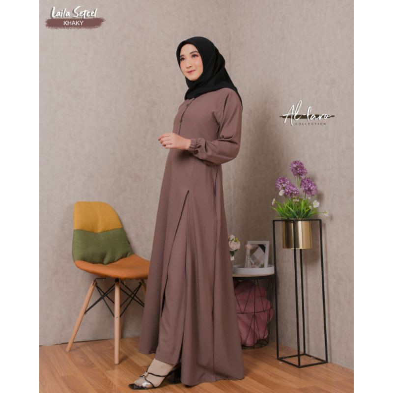 ONE SET LAILA BY AL FARO/ SETELAN CELANA KEKINIAN/ ONE SET ITY CREPE/ONE SET KEKINIAN/ONE SET WANITA