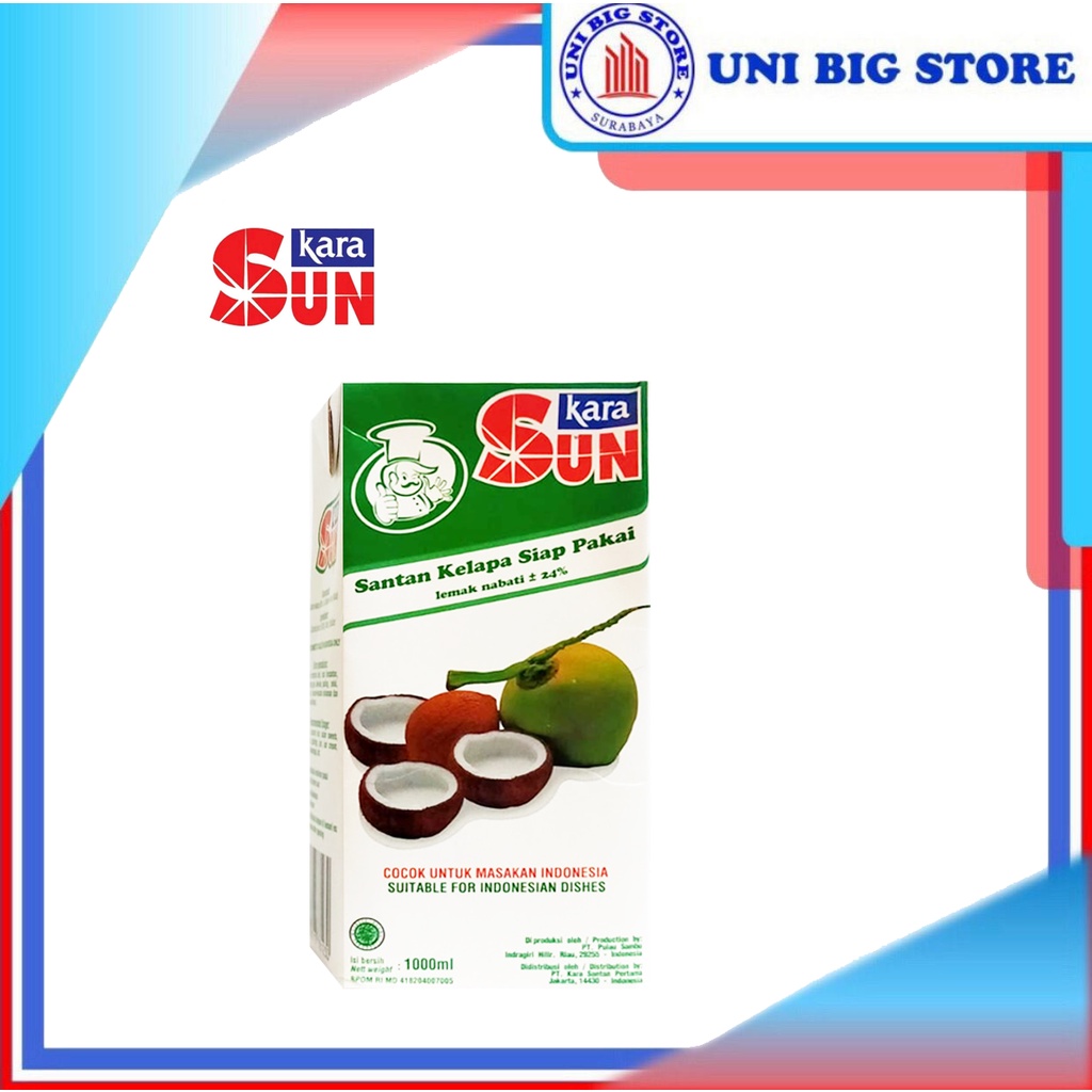 

Sun Kara Santan Cair Kelapa 1 Liter Siap Pakai 1000 ml