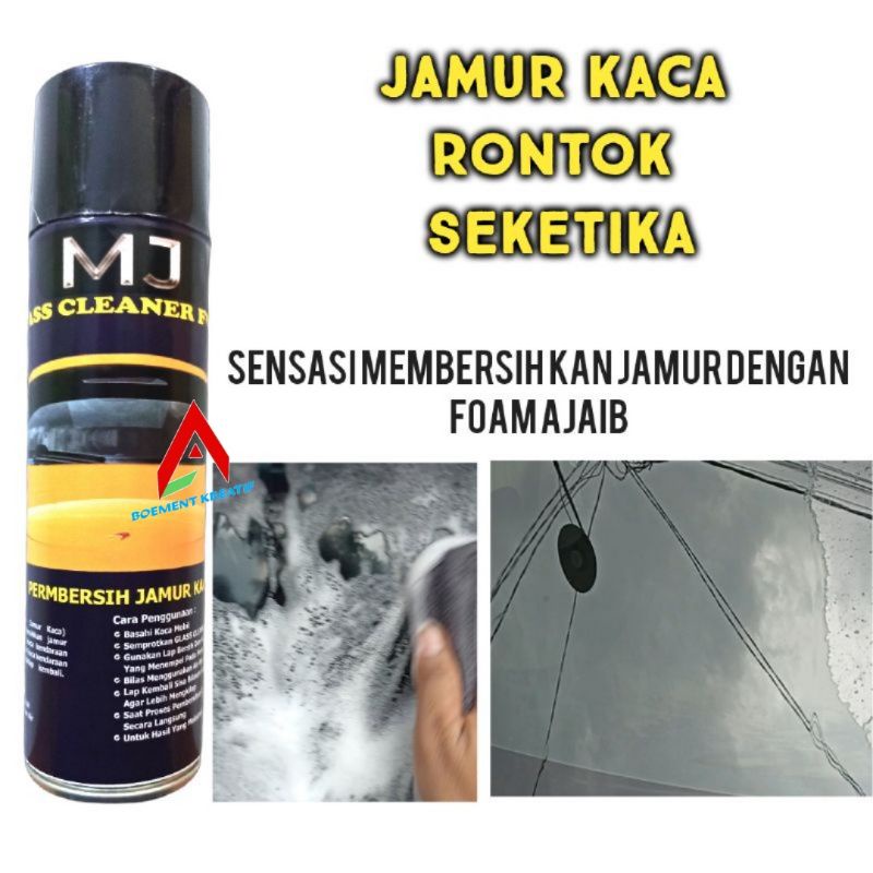 Glass Cleaner Kaca Mobil Anti Jamur / Pembersih Jamur Kaca Mobil dan Rumah / Penghilang Jamur Kaca efek daun talas