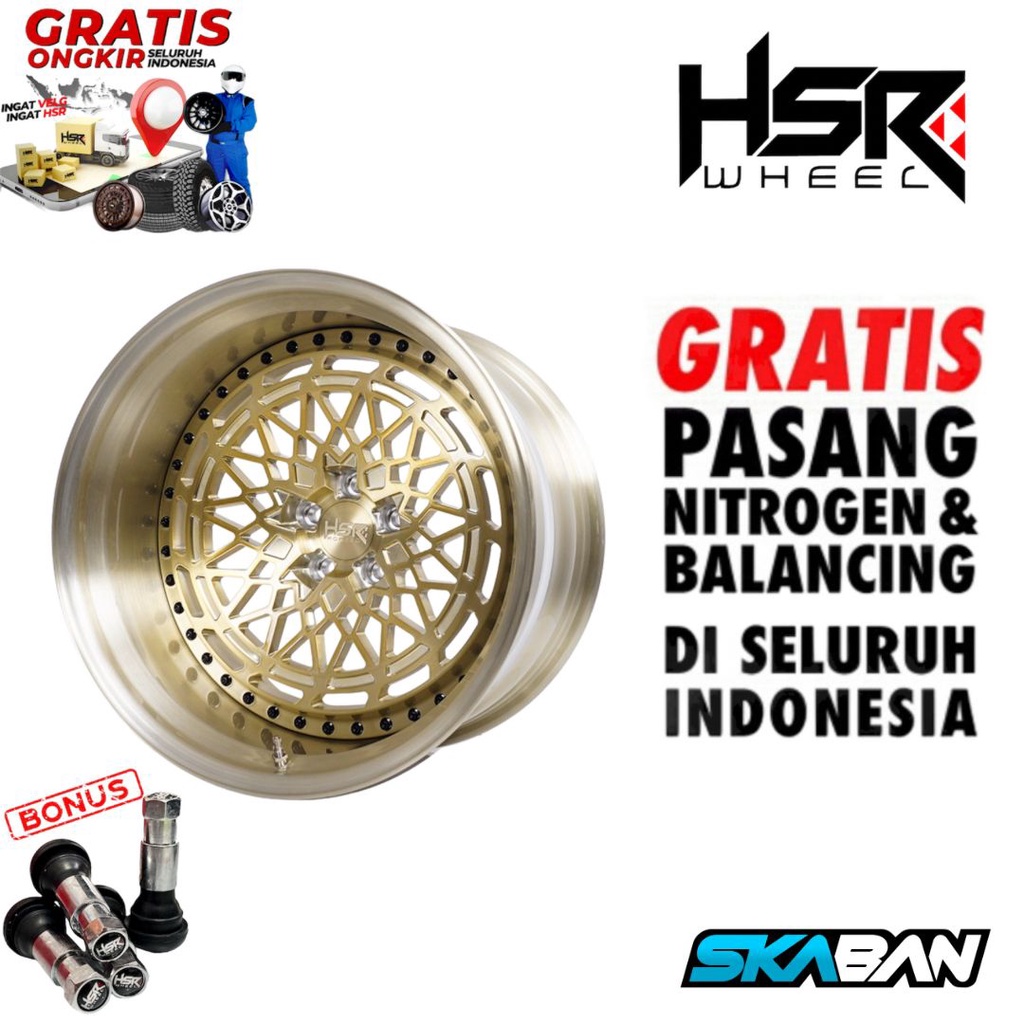 VELG MOBIL RING 20 RFG BTX II FACE HSR R20X10,5/13 H5X112 ET-15/-70 BC/GOLD (ORIGINAL HSR FORGED)