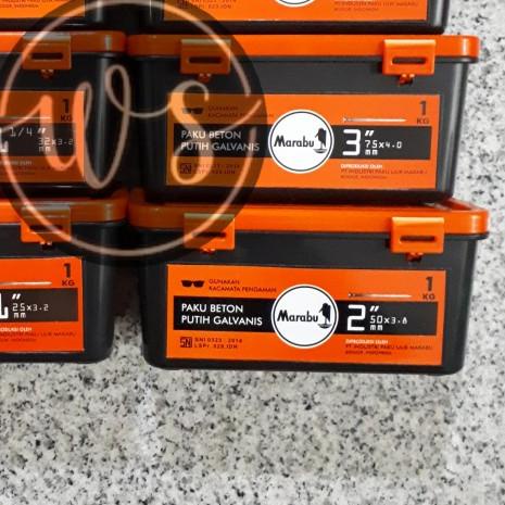 ➦ Paku beton marabu 1inch 2,5cm paku beton putih marabu 1dus 1kg ✧