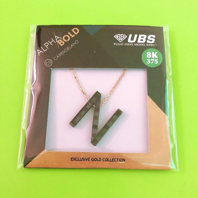 KALUNG UBS ALPHA BOLD HURUF N LIONTIN HITAM
