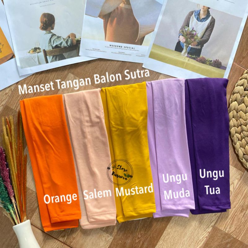Manset Tangan Bahan Balon Sutra/Jersey (Licin dan Tidak Tebal) see-4