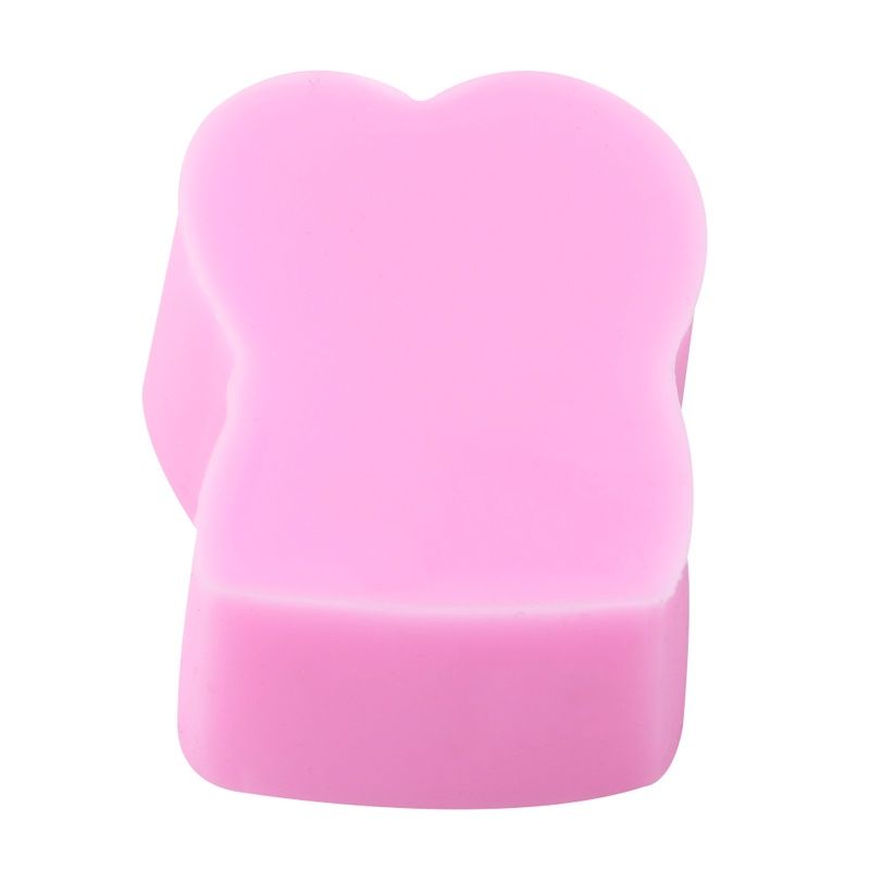 Cetakan Kue Fondant Desain Wajah Beruang Plush Warna Pink