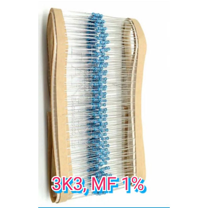 10 pcs RESISTOR 3K3 . 1/4 WATT MF, 1% ORIGINAL CHINA