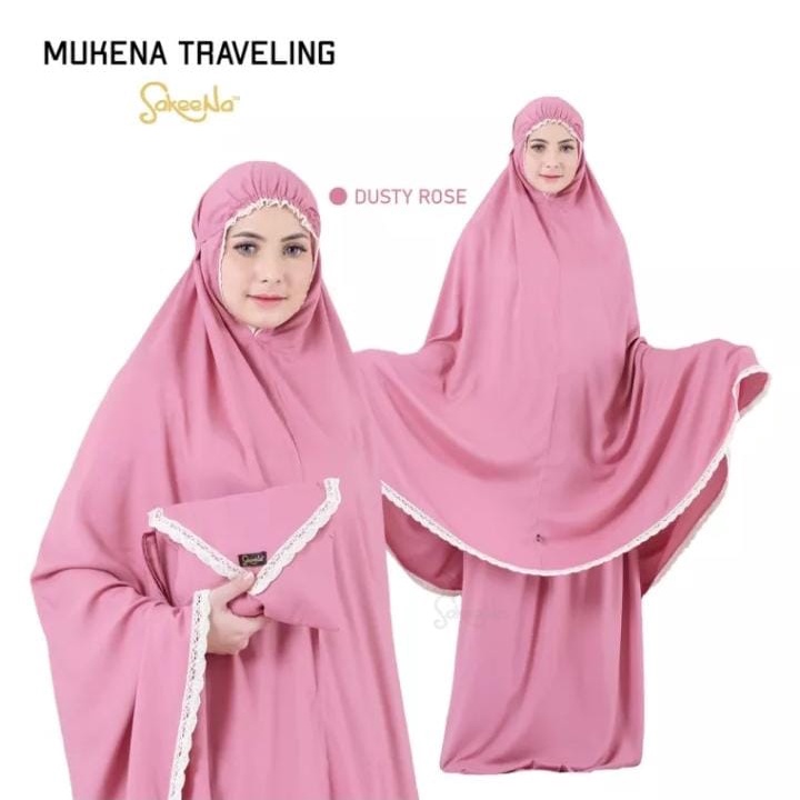 MEUKENAH CANTIK POLOS RENDA // MEUKENAH TRAVELLING JUMBO FREE TAS