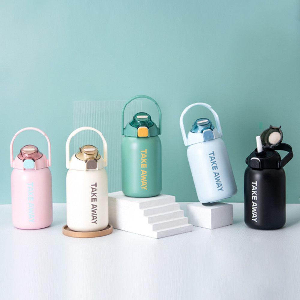 Solighter 850ML Botol Kapasitas Besar Lucu Stainless Steel Olahraga Luar Ruangan Thermal Vacuum Flask