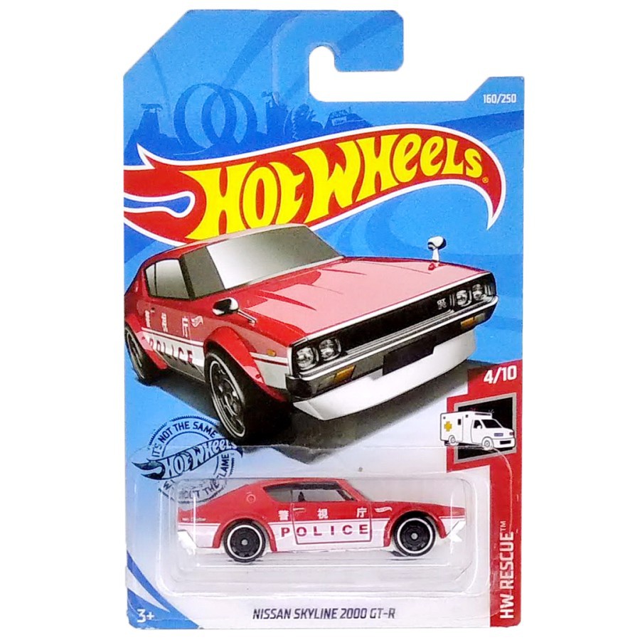 Hot Wheels Nissan Skyline 2000 GT-R Merah HW Rescue Mobil Hotwheels