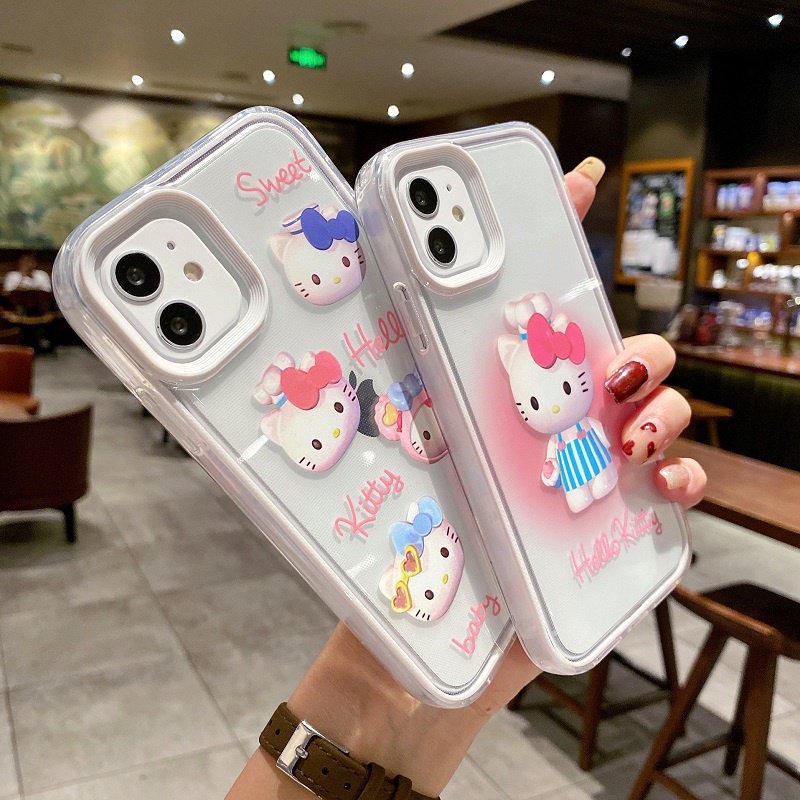 Case Pelindung Desain Kucing pink Untuk iphone 13 11 12 pro max 7 8 plus se2