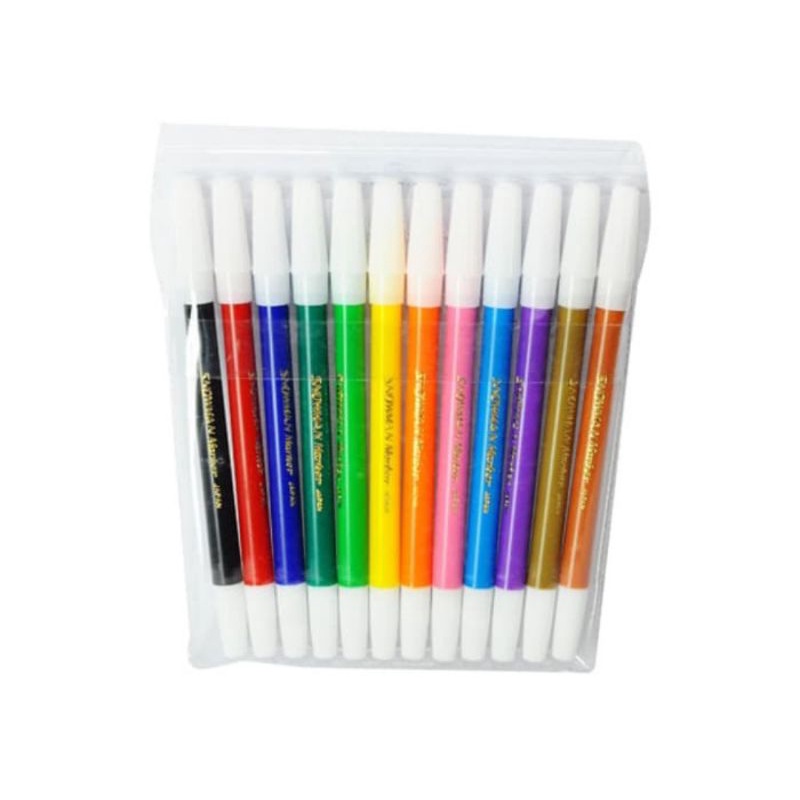 spidol set kecil snowman marker 12 warna