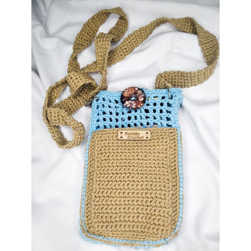 Tas selempang hp rajut (tas rajut hp) Handmade