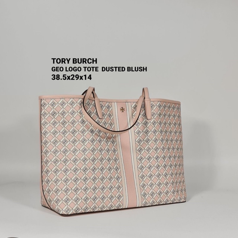 READY TB GEO LOGO TOTE DUSTED ROSE 38.5x29x14