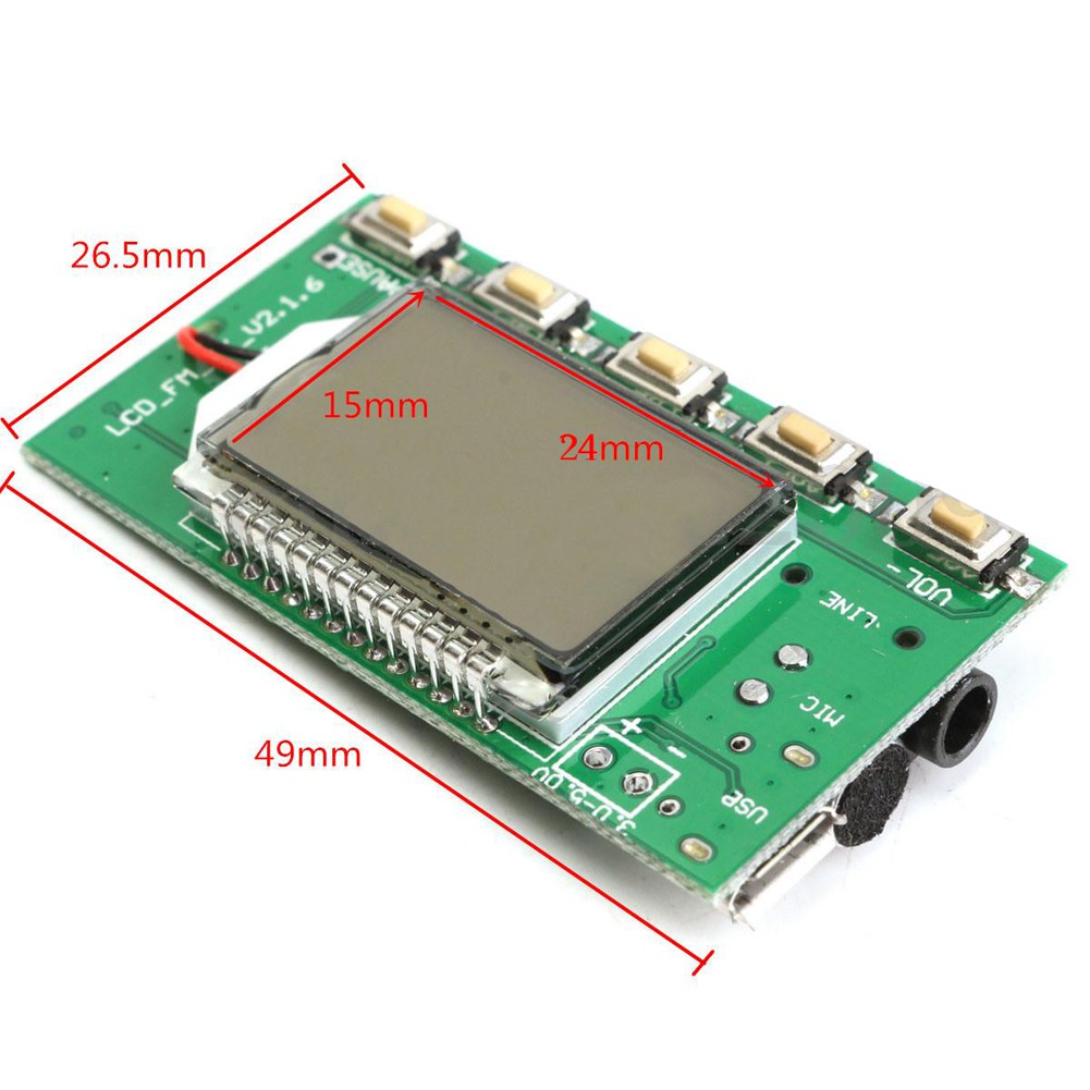 DSP PLL 87-108mhz Digital Microphone Stereo FM Transmitter Module Board