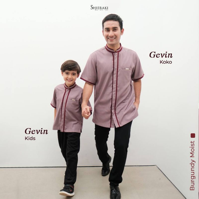 GEVIN KOKO DEWASA  dan kids TANGAN PANJANG / PENDEK BY SHIERAKI