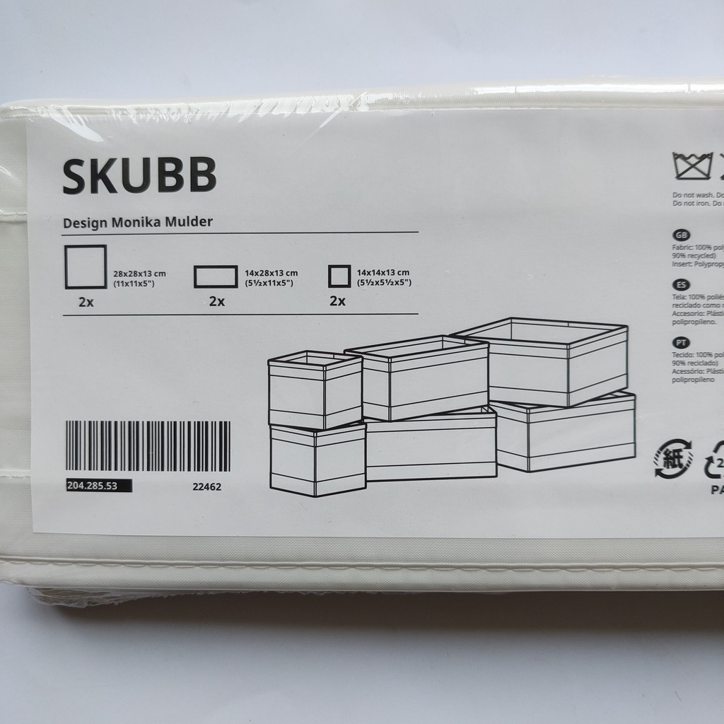 Storage Box Organizer Lemari pakaian Kotak set isi 6 Sekat Laci Skubb