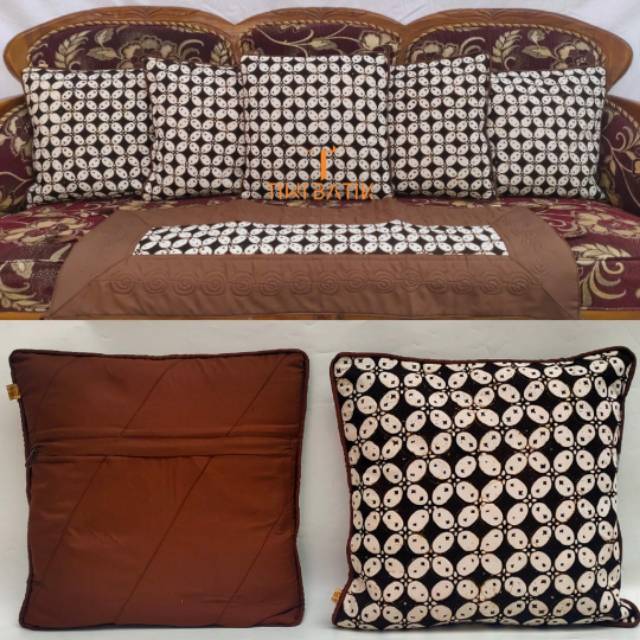 Sarung Bantal Kursi Batik Cap Set Taplak Meja Premium