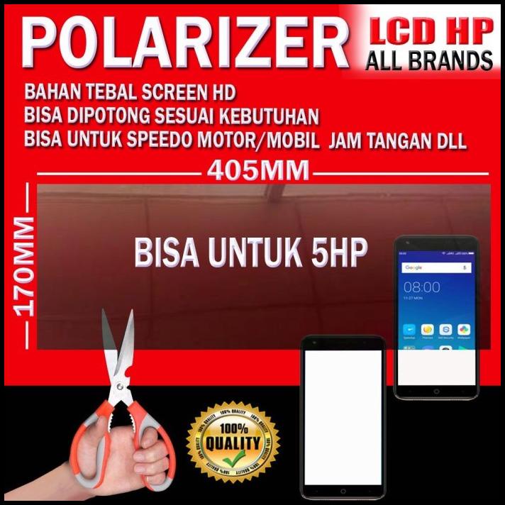 Lapisan Plastik Polaris Polarizer Lcd Kaca Hp Monitor Mobil Polarizer