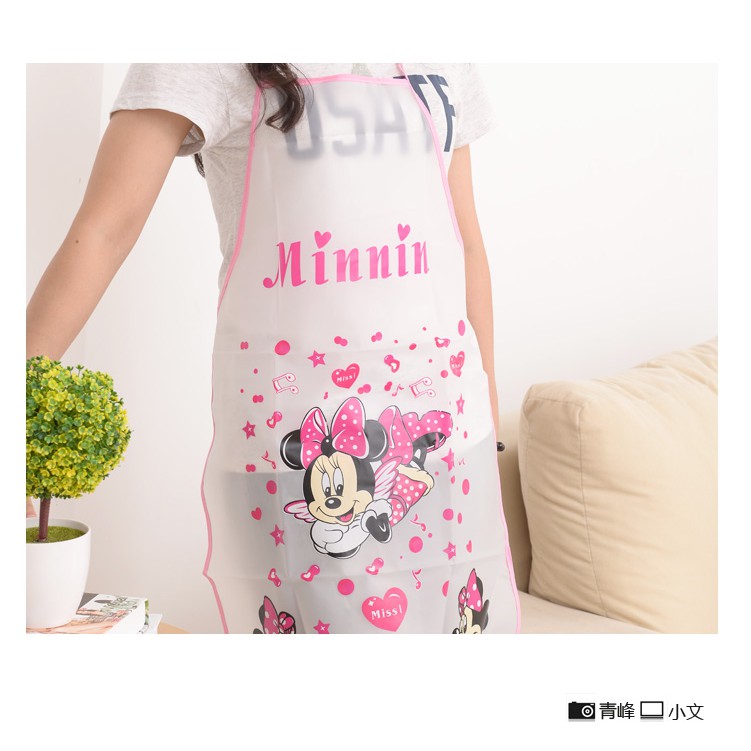 Celemek / Apron Masak Karakter Lucu Waterproof Tahan Minyak Transparan