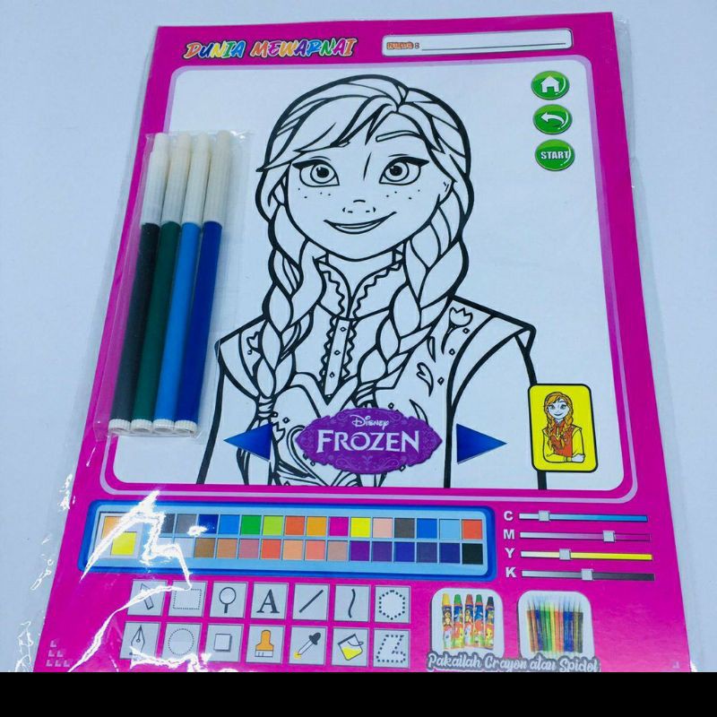 

D3 Paket Mewarnai Spidol Anak Murah JUMBO + Free Spidol Random