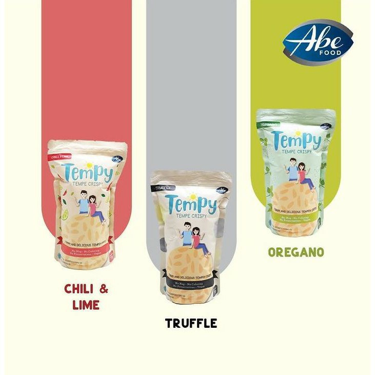 Abe Food TEMPY (Tempe Crispy) 70 gram / Snack Tempe Krispi No MSG / Cemilan Sehat Anak