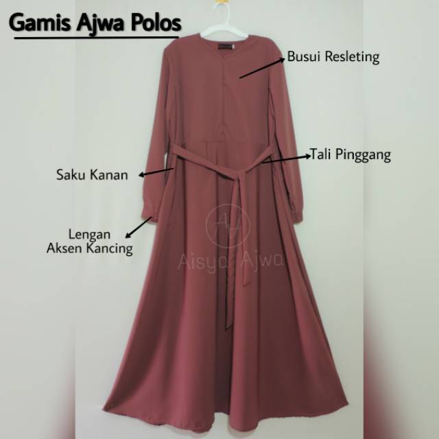 PO Gamis Ajwa Polos