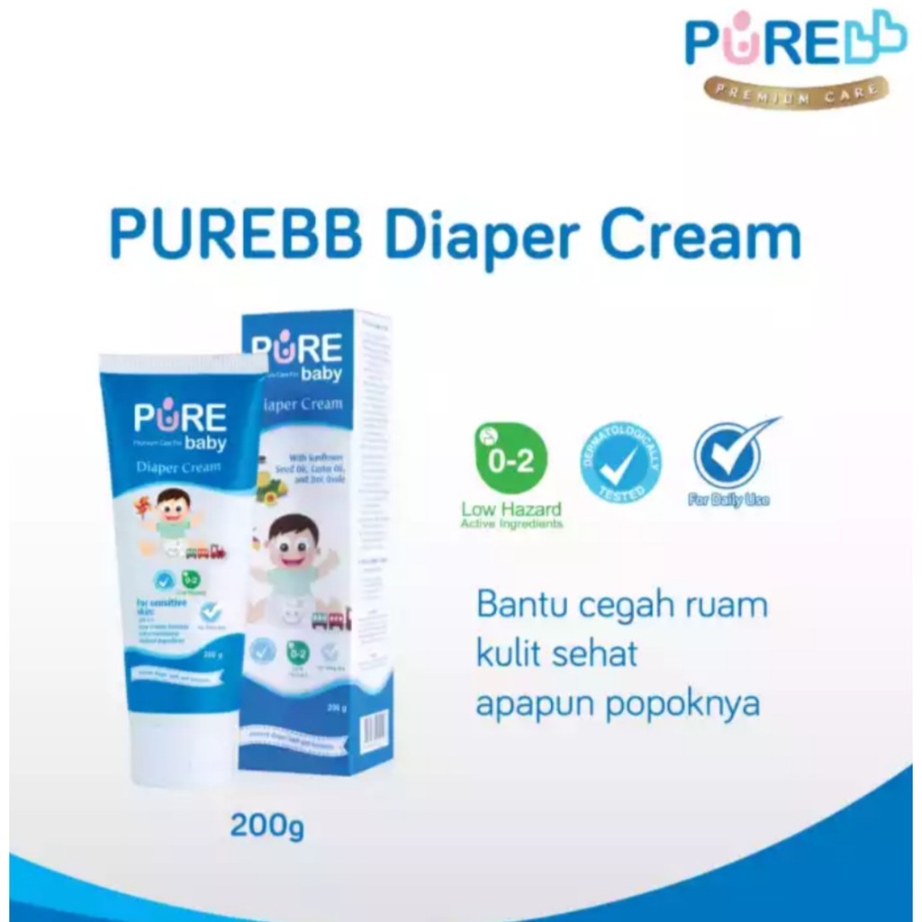 Pure Baby Diaper Cream 200gr, 100gr