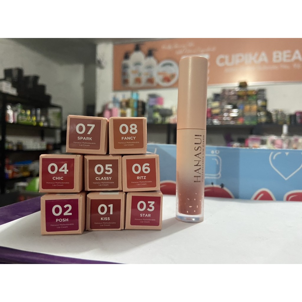 *cb,x*     HANASUI lipcream hanasui boba || hanasui liptint || hanasui stain lip tint - 01-16 nomor lengkap - Hanasui mattedorable lipcream -- lipstik hanasui -- hanasui lip matte -- lipcream hanasui