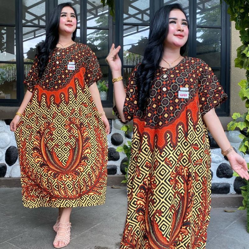 Daster Payung Batik Sogan Jumbo Busui