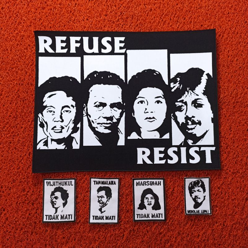 [ 1 PAKET ] BACKPATCH / EMBLEM REFUSE RESIST PREMIUM BEST SELLER