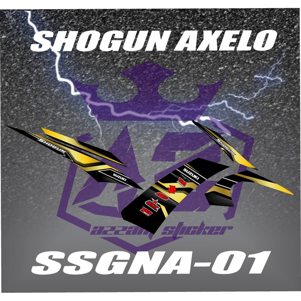 STRIPING VARIASI SHOGUN AXELO,STIKER Motor AXCELO,STICKER LIS BODY AXELO 01