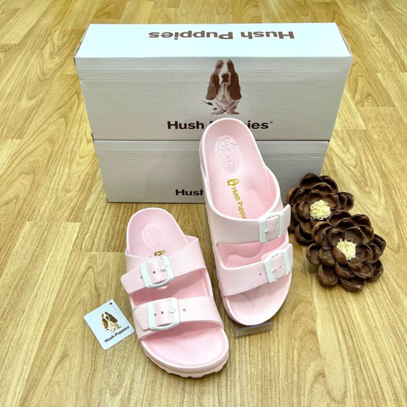 Sandal Wanita Selop HushPuppiess Slip On Sendal Cewek EVA Sandal Rumah Wanita Empuk Couple Polos Birken