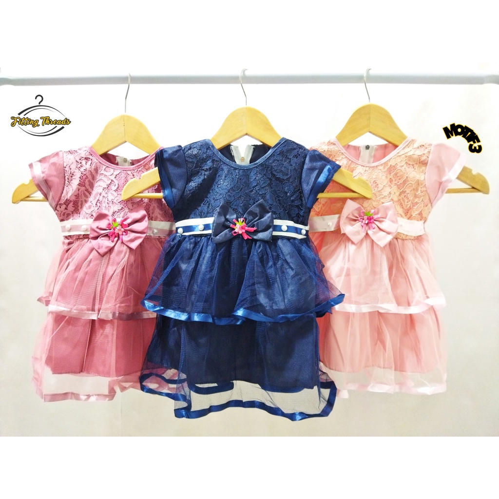 Dress Pesta Bayi Anak Perempuan 0-12 Bulan / Baju Dres Tutu Bayi Cewek Newborn / Gaun Pesta Bayi