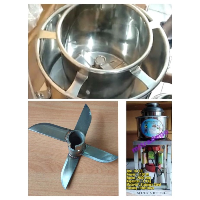 Gilingan Daging Sparepart Pisau Mesin Adonan Bakso Daging Dj 18 Stainless Steel
