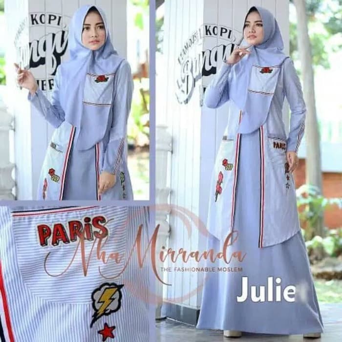 Baju Gamis Syari Fashion Wanita Pakaian Wanita Jubah Muslim + Khimar