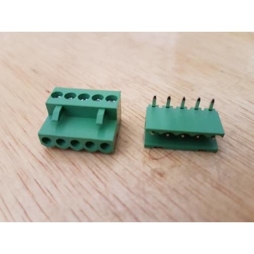 konektor green HT3.96mm 5p tekuk L terminal block connector pair 3.96mm 3.96 mm blok right angle