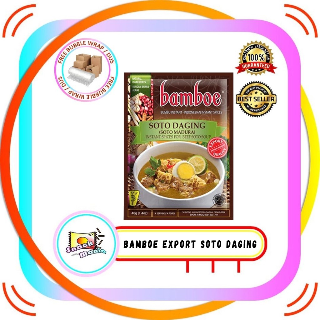 

Bamboe Export Soto Madura 40 gr Bumbu Masak Instan