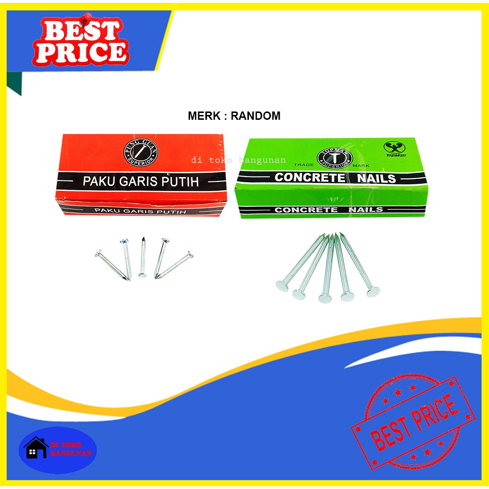 Paku Beton DN Garis Putih - Paku Tembok