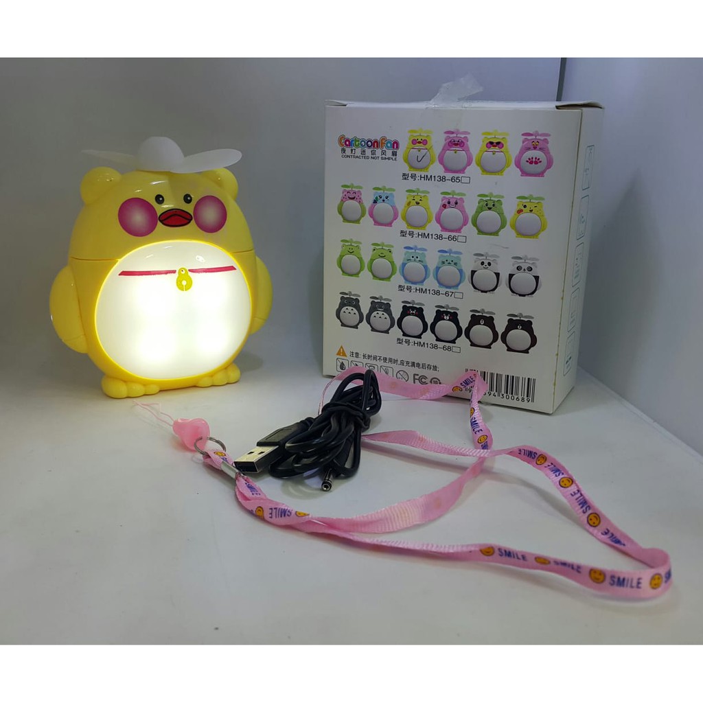 KIPAS ANGIN MINI CARTOON FAN LED