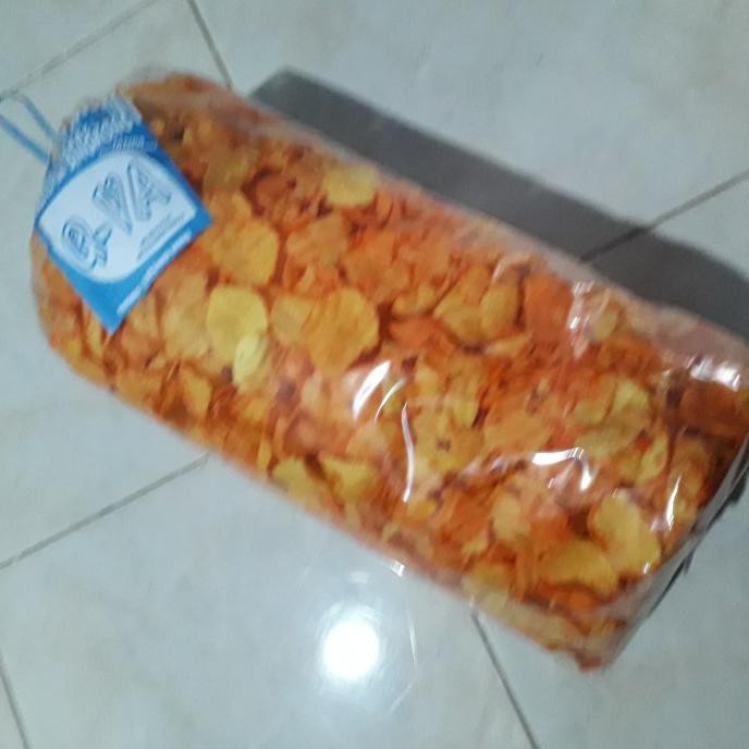 

Keripik Singkong Pedas 1 Kilogram, Model Irisan Potato Chips. Nikmat